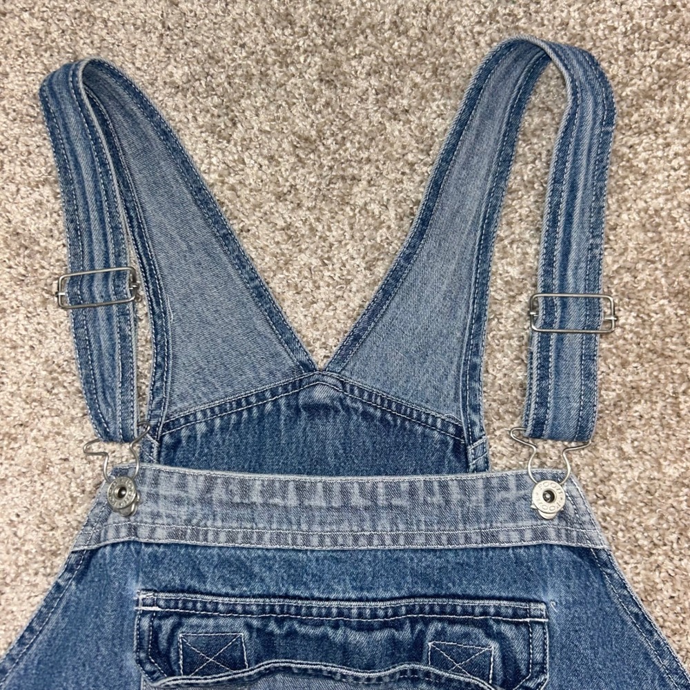 Vintage Winnie The Pooh Piglet Denim Overalls Short Women Size 20 Cutoffs - Picture 8 of 10